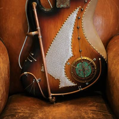 Luthier "Madmax" JB Steampunk 2000s Sunburst image 3