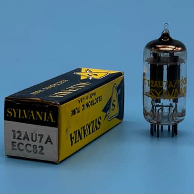 1960s Sylvania 12AU7 ECC82 Vintage Long Plate Halo Getter Preamp Tube! T327 image 1