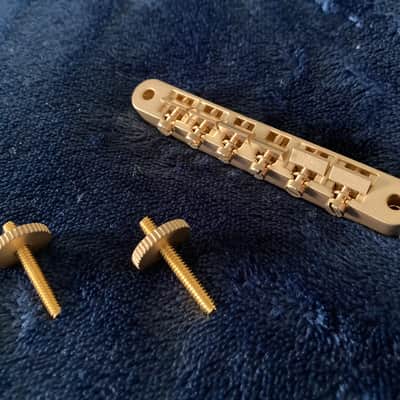 Gibson-OEM-Exclusive L-5 “Satin” Gold Plated brass Tailpiece with matching Satin Gold  parts package. image 8