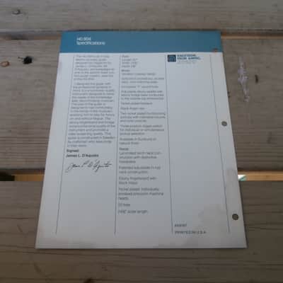 Vintage 1970's Hagstrom HG 804 Guitar Spec. Flyer! Rare, Original Case Candy, Paperwork! image 2