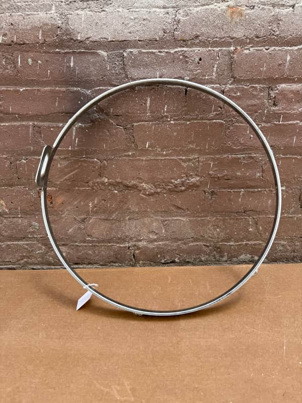 Unbranded 18.5" 6-Lug Bass Drum Resonant Hoop / Rim with Tom Mount Bracket Chrome Bild 1