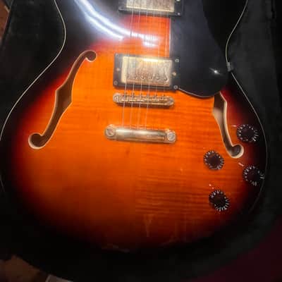 Teisco EP-11T Hollowbody Electric Guitar 1960's Sunburst Made in