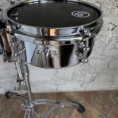 Latin Percussion LP845-K Mini 6/8" Timbale Set with Mount 2010s - Chrome over Steel image 3