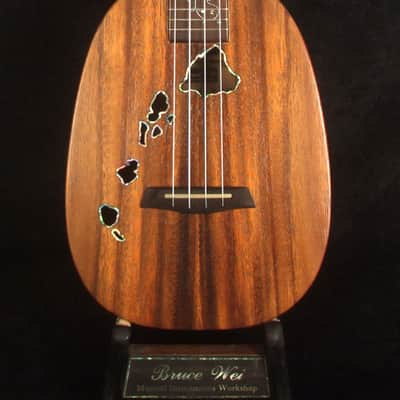 Bruce Wei Solid Acacia Pineapple Concert Ukulele, The Islands Soundhole UW15-2298 image 2