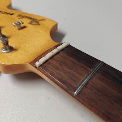 1965 Fender Mustang Neck With Tuners! Smooth Truss Rod Straight Neck image 2