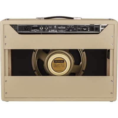 Fender Tone Master Deluxe Reverb 1x12" 22 Watt Solid State Guitar Combo Amplifier - Blonde image 4