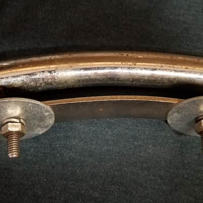 vintage MIJ JAPAN made RAIL CONSOLETTE  M.I.J. Chrome  * Bass Mount for Tom (item #3) Banana Hot Dog image 1