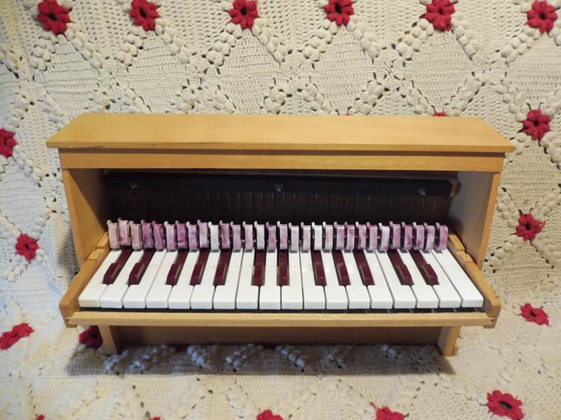 Piano Jouet Mécanique Ancien – Michelsonne Paris – 30 Touches – Instrument Musique Rare