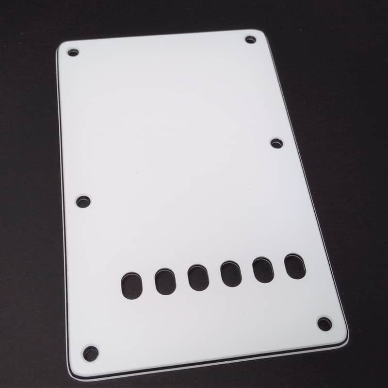 True Custom Shop® 3Ply White 6 Hole Vintage Style Tremolo Cover for Fender Strat image 1