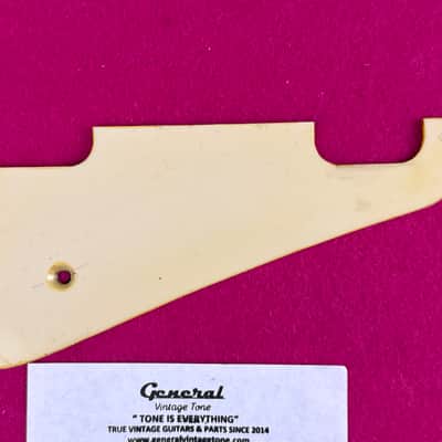 General Vintage Tone For Les Paul®️Historic vintage 1954 - 1956 model pickguard   Fits Gibson®️ Vintage Cream  Aged image 1
