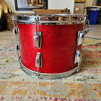 Ludwig Super Classic 22-16-13" 3-ply Drum Kit in Red Sparkle - Keystone Badge 1964 image 20