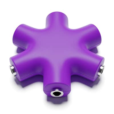 ExcelValley [Purple] Mono Patch Cable Splitter Hub 6 Port 5 Way TS 3.5mm 1/8" Modular Synth Eurorack image 3