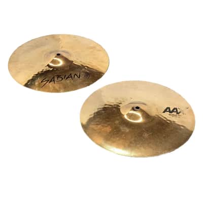 Used Sabian AAX Medium Hi Hats 14" Brilliant - Good image 1