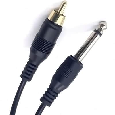 2Pack 1/4 Inch to RCA Audio Cable, 6.35mm TS Mono Male to RCA Male Audio Adapter Cable for Guitar, Amplifiers,Speaker 2M (Straight) image 2