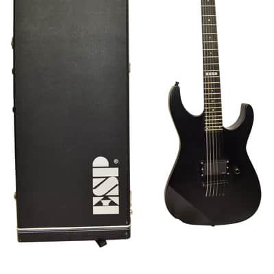 ESP E-II MI M-I Thru NT Electric Guitar, Black Satin w/ Case Bild 1