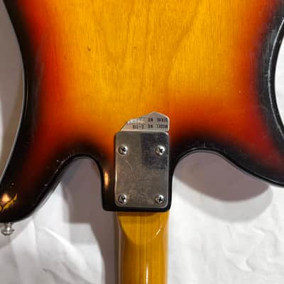 Teisco E-110 1960s Electric Guitar - Tulip Sunburst - Japan image 8