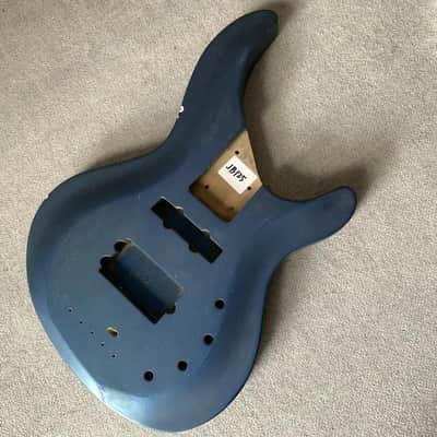 Unknown Metallic Blue 4/5 String Bass Body DIY - blue image 1