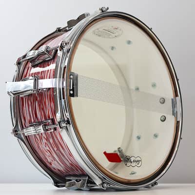 Ludwig Legacy Mahogany 6.5" x 14" Snare Drum w/ VIDEO! Vintage Pink Oyster 3-Ply image 6