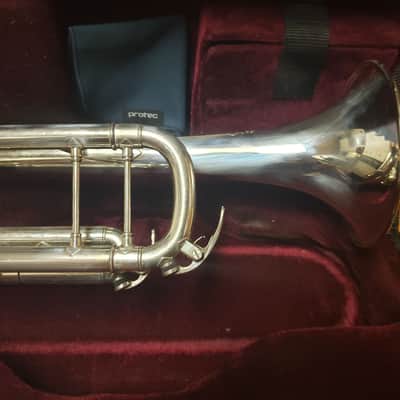 Yamaha Xeno 8335GS Silver Trumpet W/ Gold Brass Bell--Serviced, Nice! image 9