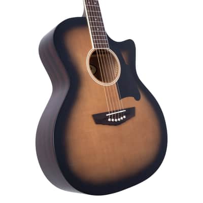 D'Angelico Premier Gramercy Solid Top Electric Acoustic Guitar - Aged Burst image 5