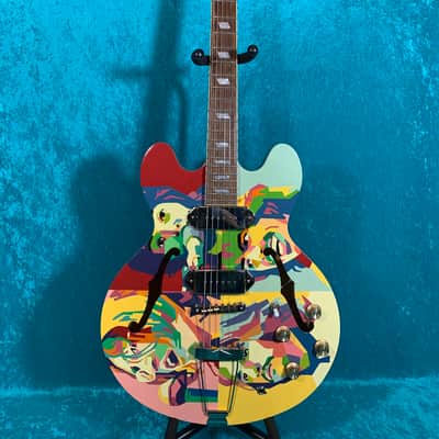 Epiphone Casino the Beatles let it be vintage vinyl design 2018 Hand painted image 6