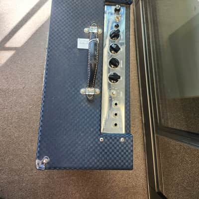 Vintage 1960s Ampeg R-12R Reverberocket 1X12" Combo Amplifier - Blue with Footswitch image 4