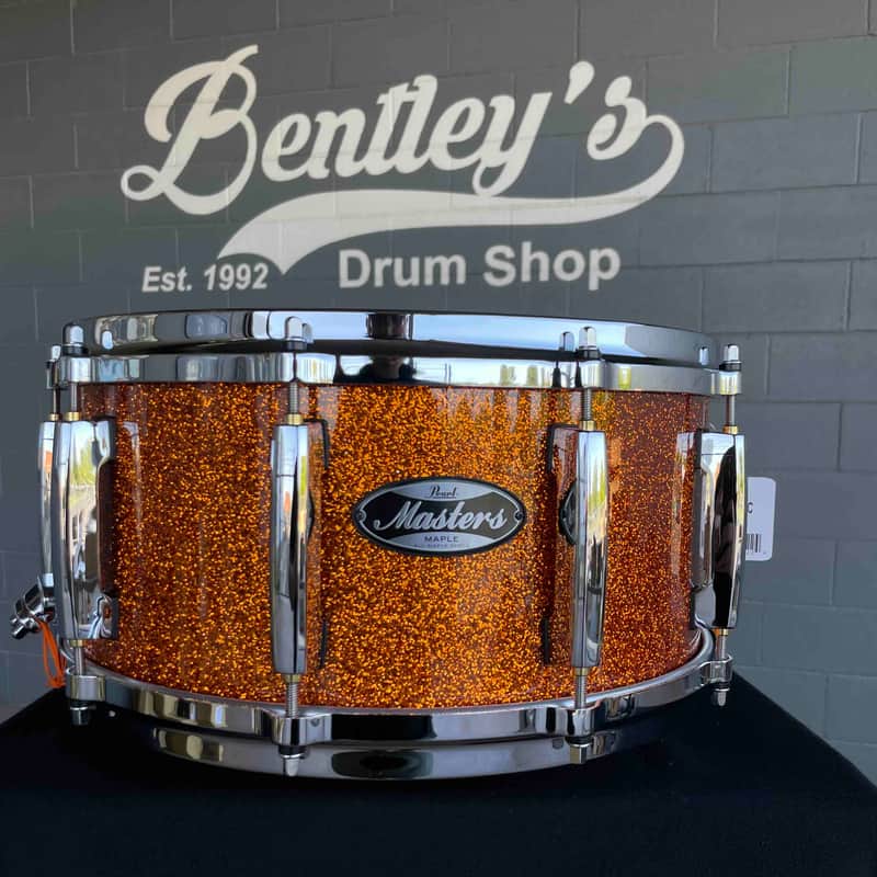 ~NEW~ Pearl MM6C1465S/C830 Masters Maple 6.5x14 Snare Drum in Autumn Fire Sparkle Lacquer w/ Die-Cast Hoops image 1