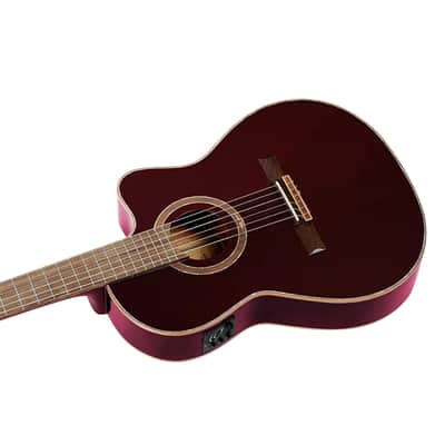 Ortega Performer Series Solid Top Thinline Crossover Acoustic-Electric Nylon Classical Guitar w/ Bag image 8
