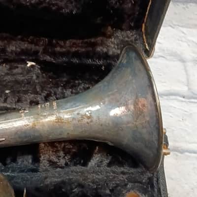 E Benge Resno Tempered Bell Silver Trumpet Los Angeles AS IS Trumpet image 7