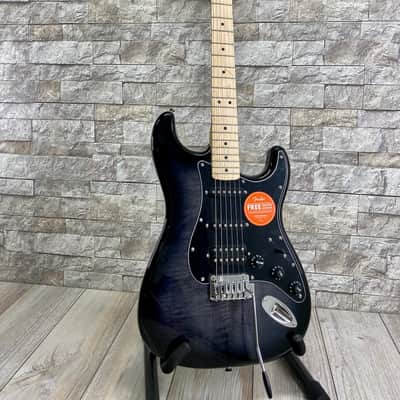 Squier Affinity Black Burst Flame HSS Stratocaster FMT - #0378153539 image 8