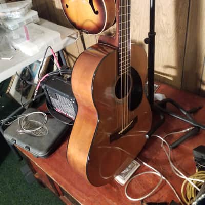 Yamaha FG-75 Red Label Folk Guitar 1968 - 1974 - Natural image 11