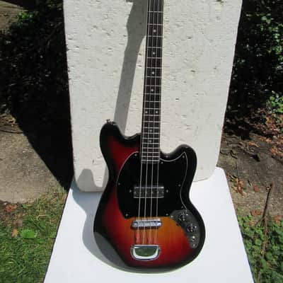 Gem Bass Guitar, 1960's, Japan, Short Scale, Sunburst, Clean image 1