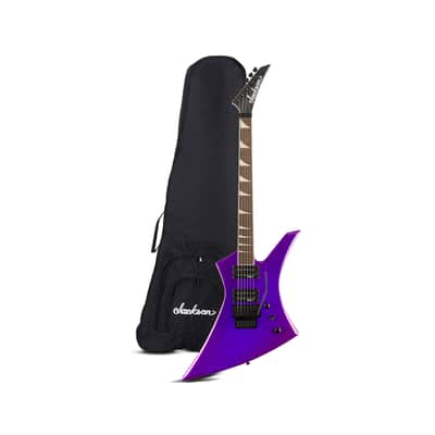 Jackson X Series Kelly KEX 6-String Right-Handed Electric Guitar (Deep Purple Metallic) Bundle with Multi-Fit Gig Bag with 2 Exterior Pockets (Black) image 1