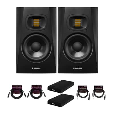 Adam Audio T8V 8 Inch Powered Studio Monitor 2 Pack with Pads Bundle image 1