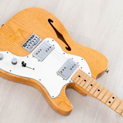 1975 Fender Telecaster Thinline Vintage Semi-Hollow Guitar Natural Ash w/ Seth Lover-Designed CuNiFe Wide Range, Case image 9