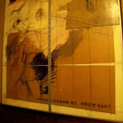 Drew Walker 1967 John Lennon Multi media collage 43"x48" 1 of 1 image 12