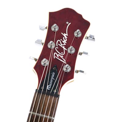 2011 B.C. Rich Mockingbird Masterpiece Translucent Red w/ Quilted Maple Top, Padded Gigbag image 11