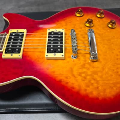 1994 Epiphone Les Paul Standard Birdseye Figured Top Korean Samick Long-Tenon MIK Korea Vintage 90s 1990's Gibson Truss Rod Cover image 7