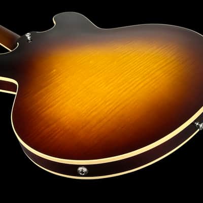 2019 Heritage H-535 Semi-Hollow Flame Top and Back ~ Original Sunburst image 4