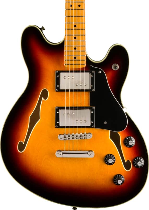 Squier Classic Vibe Starcaster Semi-Hollow Electric Guitar, Maple Fingerboard, 3-Color Sunburst image 1