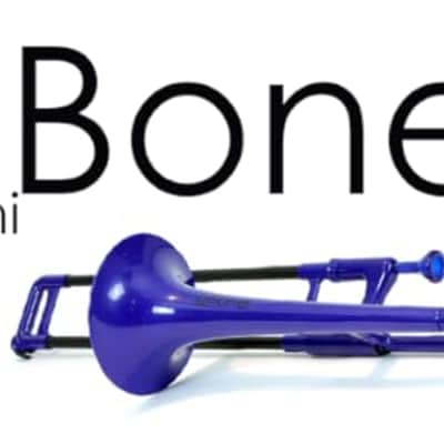 pBone Plastic Kids pBone Mini Trombone - Mouthpiece and Carrying Bag- Lightweight Versatile, Comfortable Ergonomic Grip- Eb Authentic Sound for Student & Beginner- Durable ABS Construction- Blue image 16