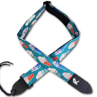 Ice Cream Cone Guitar Strap- Ice Cream Guitar Strap - Soft Serve Ice Cream Guitar Strap-Pink Guitar Strap- Double Padded- Comfortable- image 2