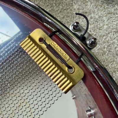 MINT - Daville (Doc Sweeney) Padauk 14x8 stave snare, satin, Canopus wires, sticks image 7