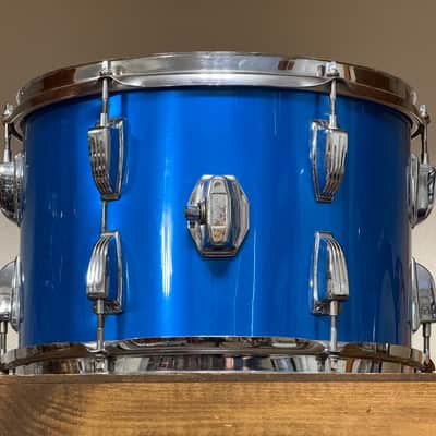 1970's Ludwig 13" Blue Silk 3-Ply Rack Tom 9x13 image 5
