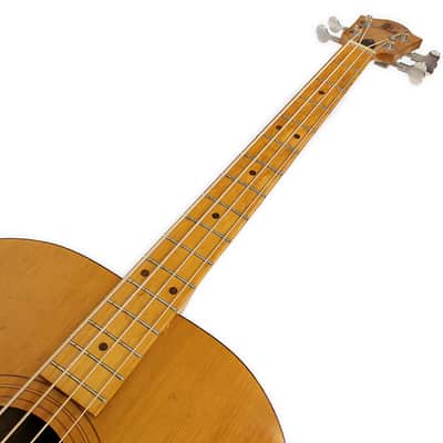 Vintage 1972 Ernie Ball Earthwood Acoustic Bass Guitar Natural Finish image 19
