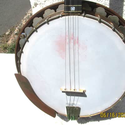 Ludwig Ambassador Plectrum Banjo, Late 1920's, M.C. Burley Neck, Case image 5