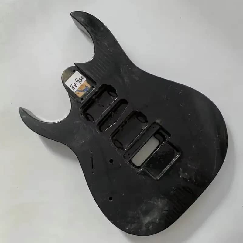 Left Handed Black Floyd Rose Guitar Body DIY Project image 1