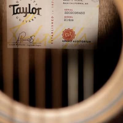 Taylor 214ce Grand Auditorium Acoustic/Electric Guitar with Gig Bag image 15