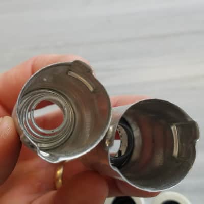 Elco Pair (2) Tube Shields 12AX7 9-pin J-Slot shiny or dull Heathkit Silvertone Voice of Music J50-ELCO Vintage Vacuum 1950s-1960s image 5
