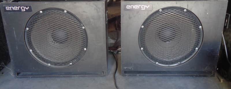 ENERGY 15 inch low-mid speakers late 80's to mid 90's - black image 1